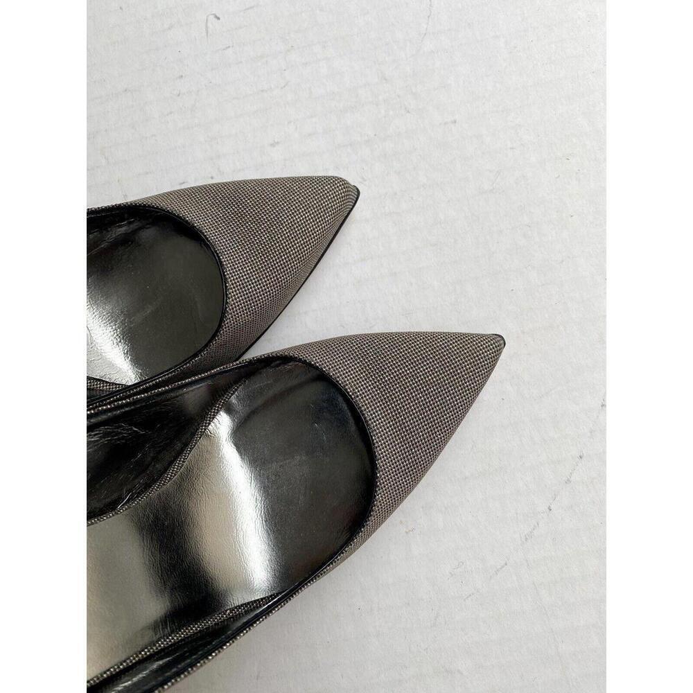 New CALVIN KLEIN COLLECTION Silver Slingback Pumps SHOES 37 / 7 - Picture 8 of 9